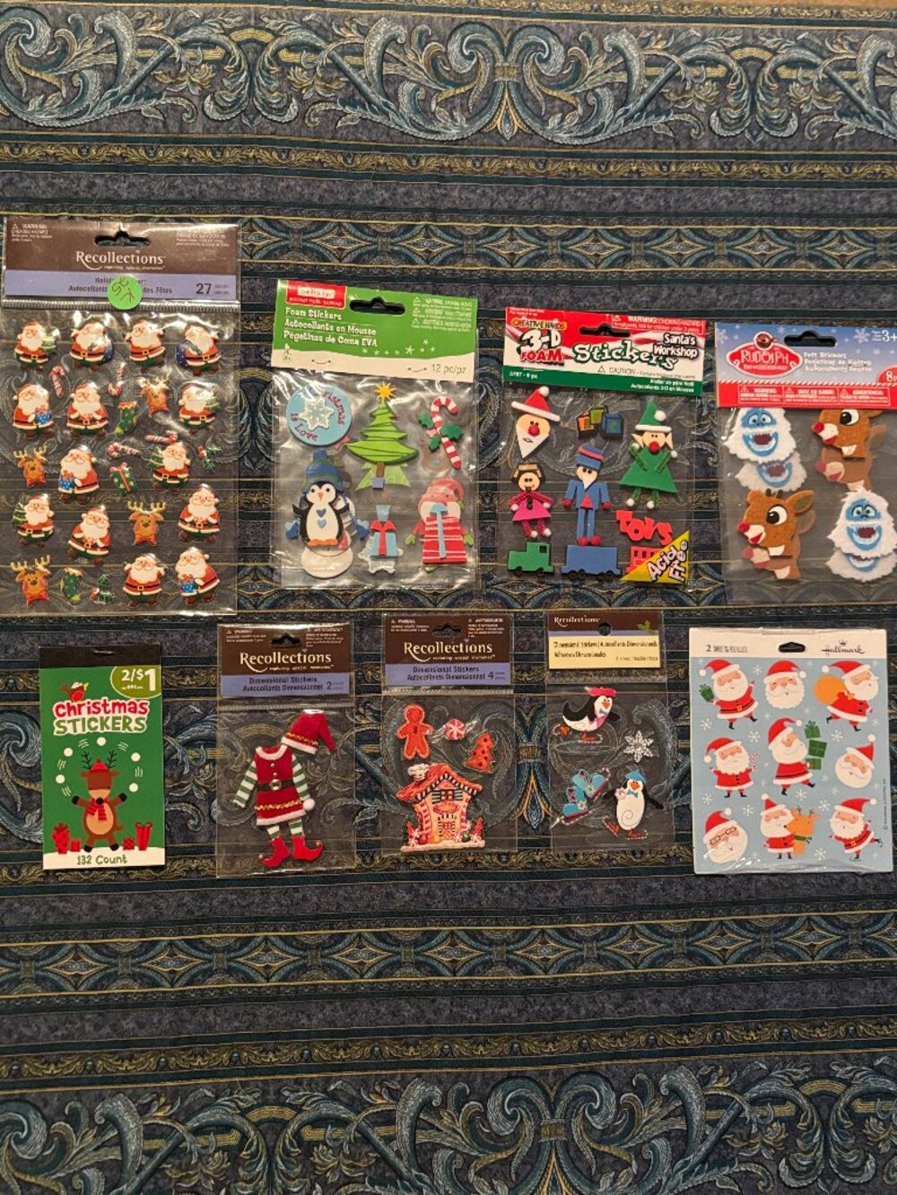 LARGE Bundle of Christmas Stickers, Scrapbooking - Variety